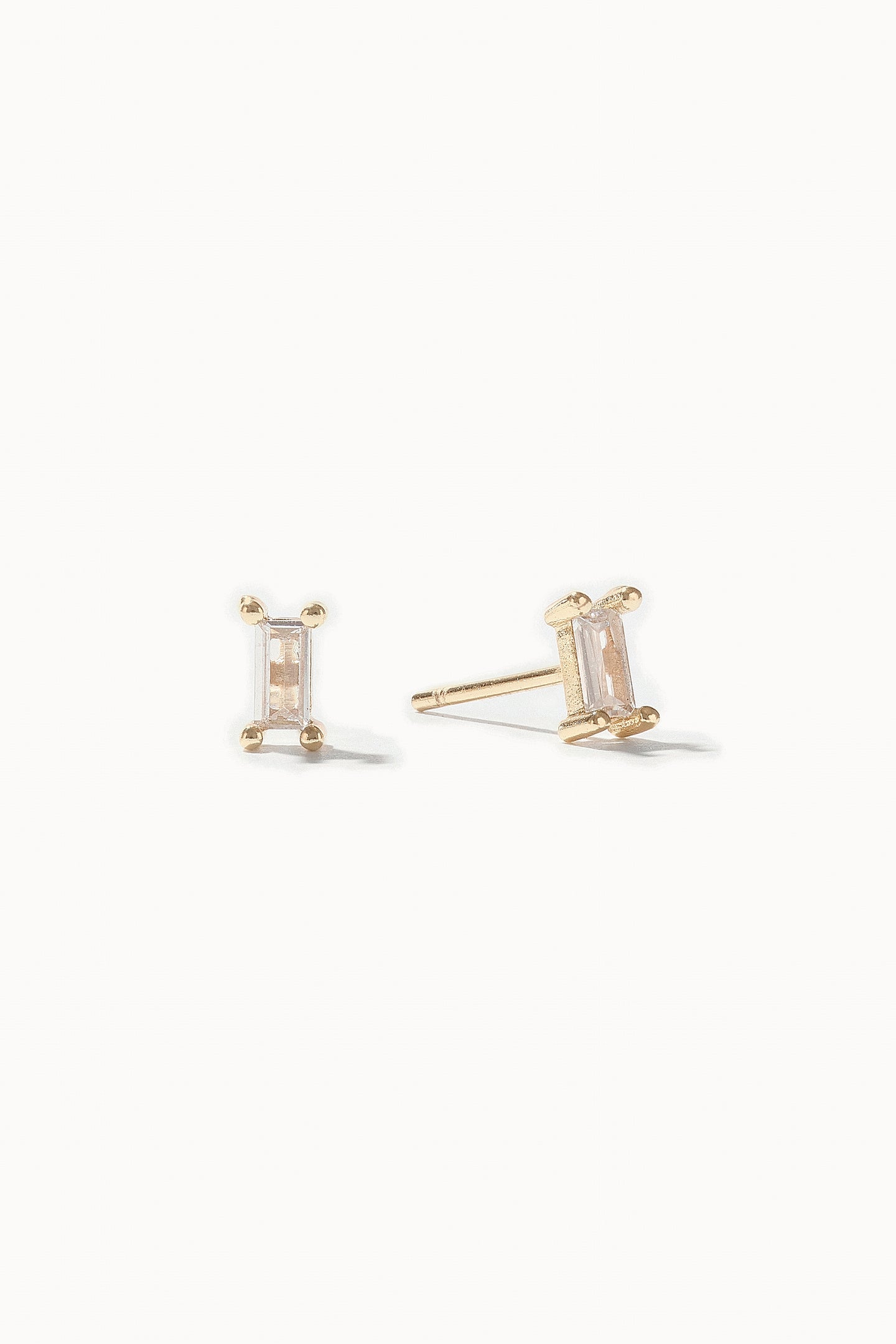 Baguette Stone Studs